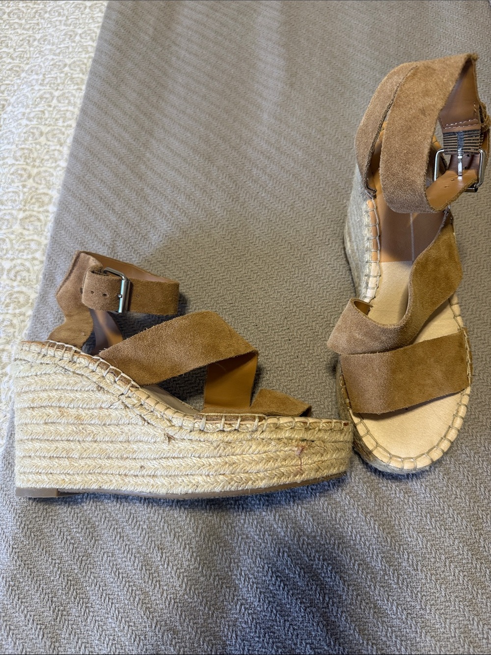 Women's Dolce Vida Suede Espadrille Wedge Sandals - size 7